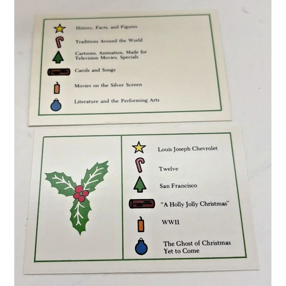 Vintage 'Tis the Season Christmas Trivia Card Game Family Holiday Party 1996